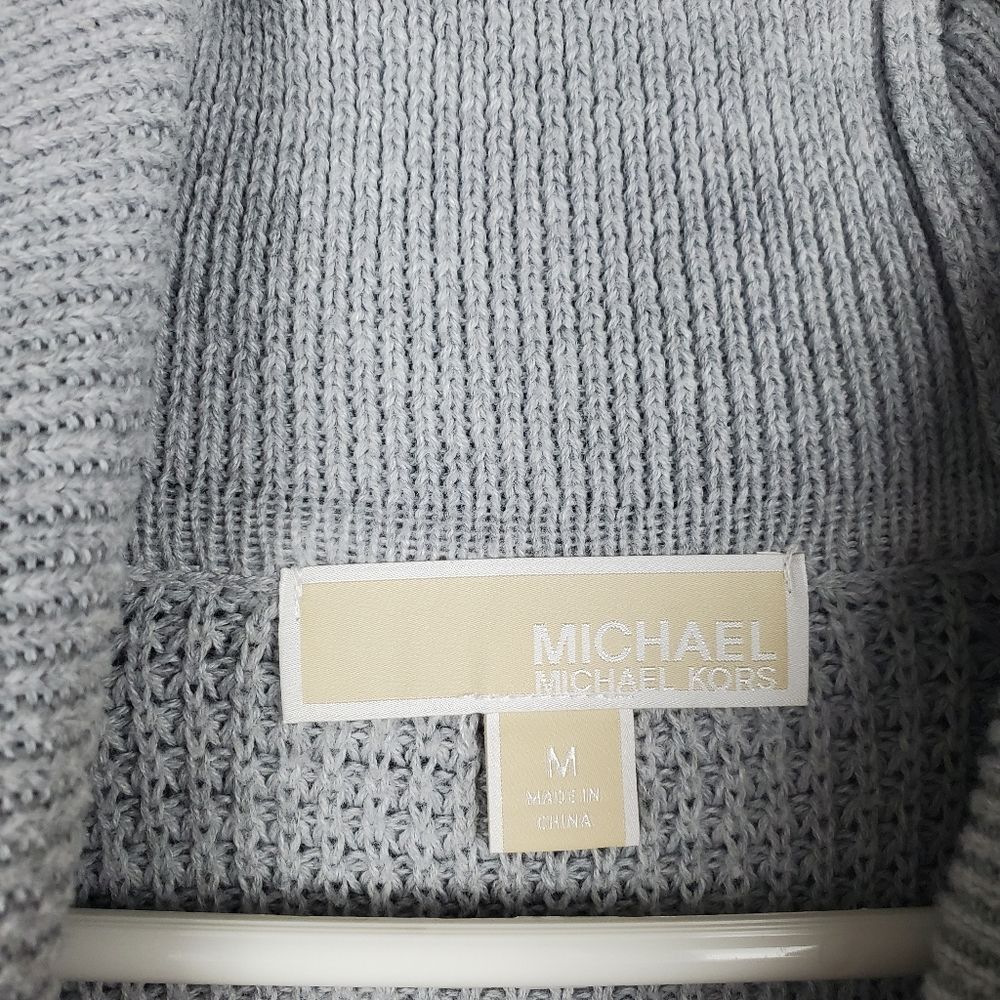 MICHAEL MICHAEL KORS Waffle Knit Sweater Cowl Turtleneck Pullover Oversized Fit - Picture 3 of 6